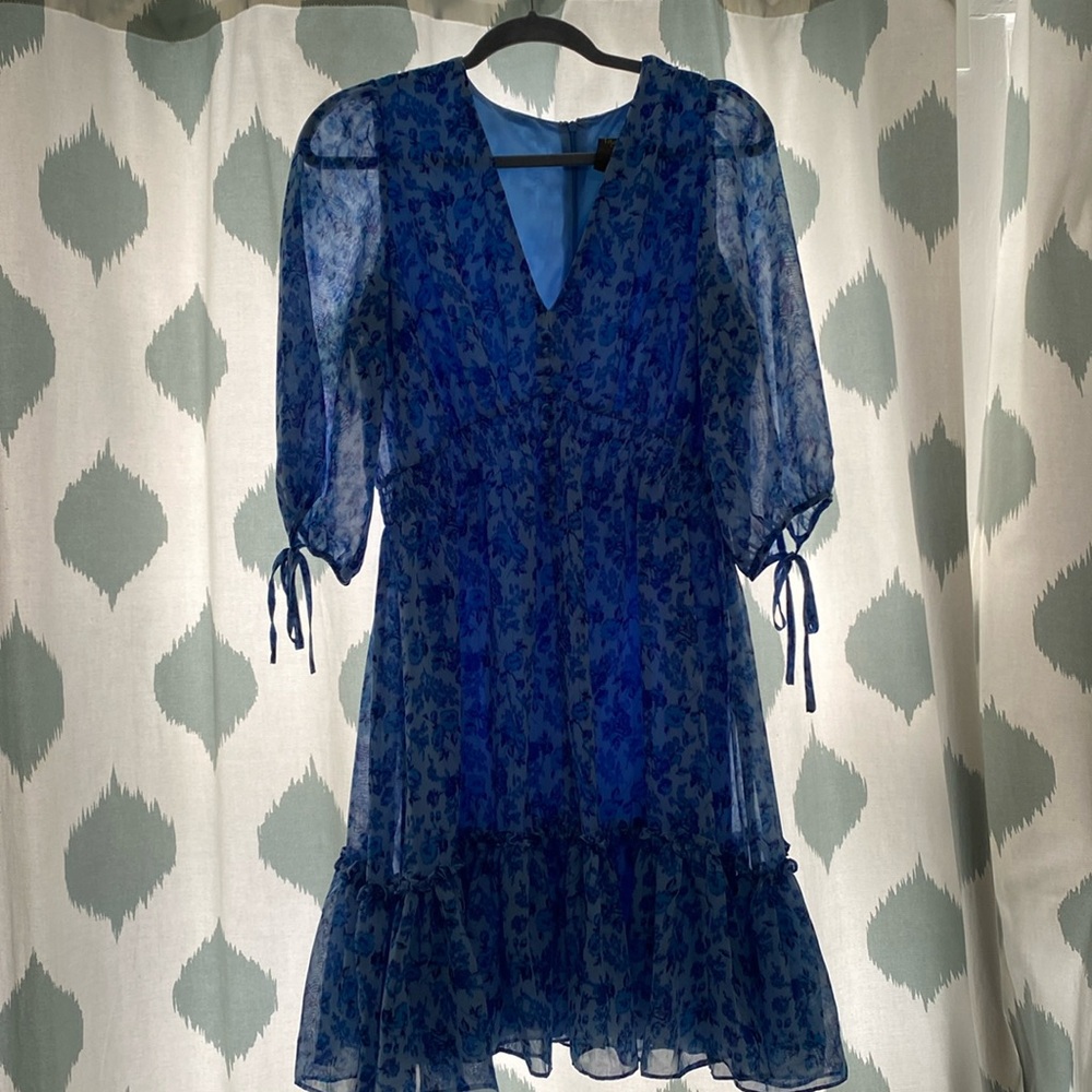 Blue floral dress